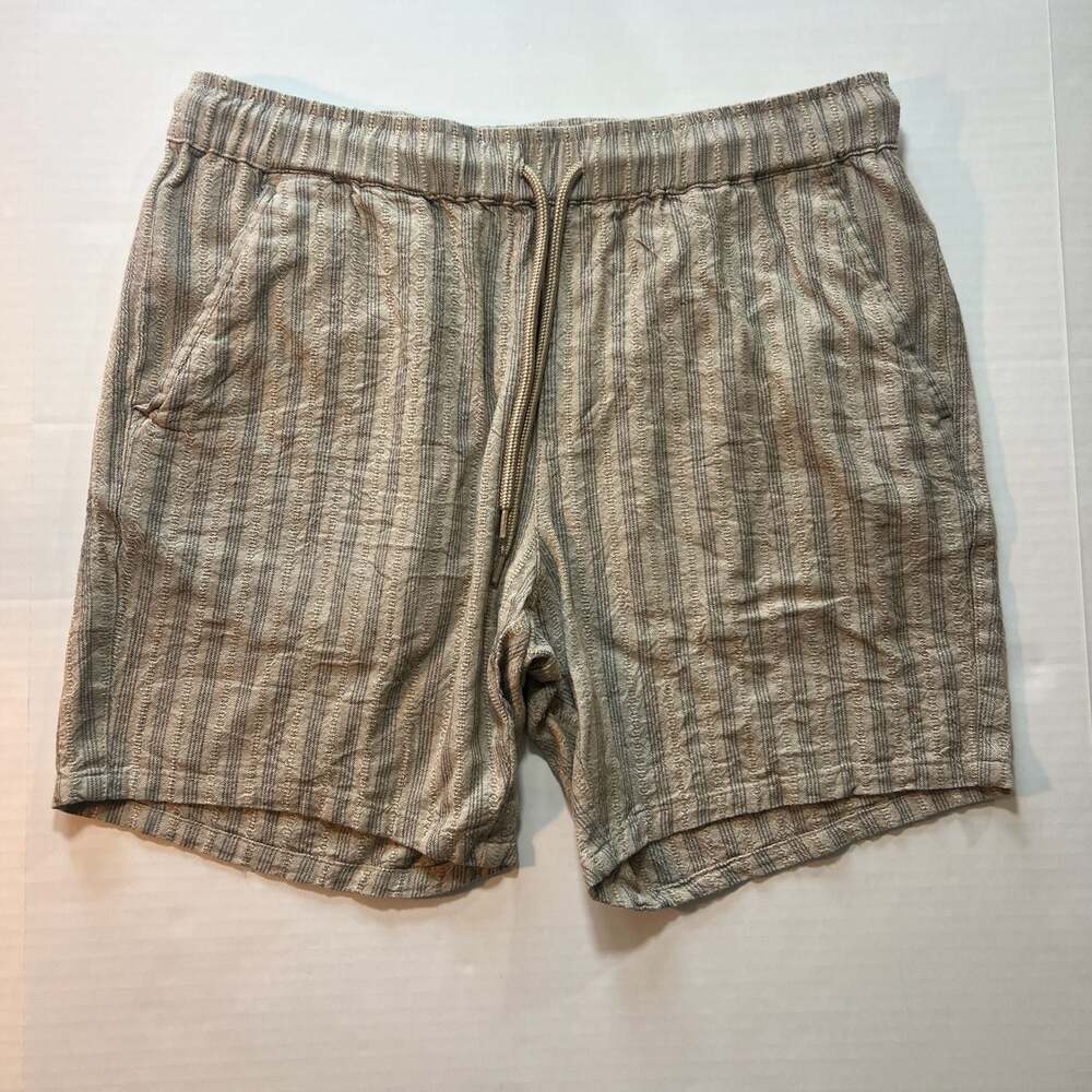ASOS Striped Linen Blend Drawstring Shorts